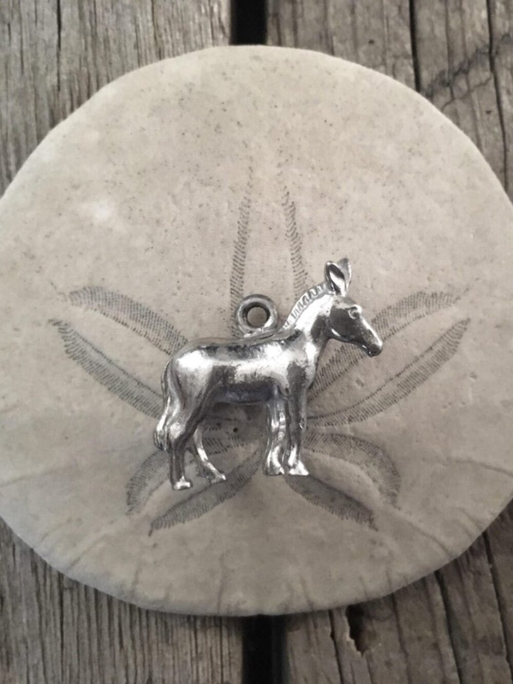 Vintage donkey sterling silver charm 925 necklace bracelet lucky 3D heavy